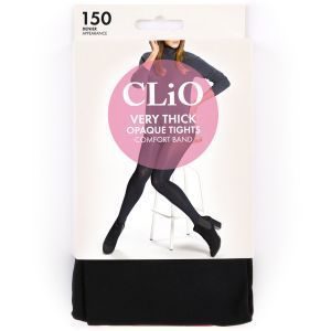 Clio Opaque Tights Tall Black 150d Very Thick