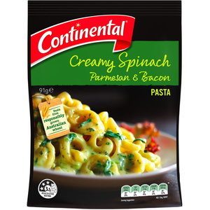 Continental Pasta & Sauce Pasta Dish Crmy Spinach Parmesan & Bacon