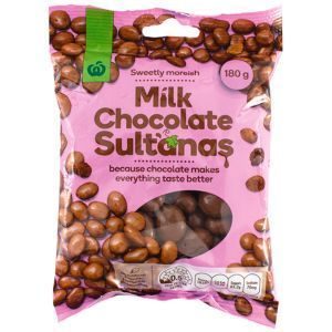 Countdown Chocolate Sultanas Milk Choc