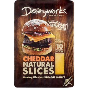 Dairyworks Cheese Slices Cheddar 200g