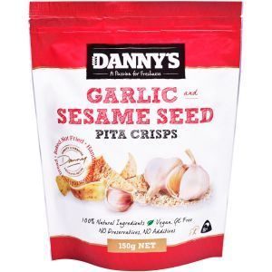 Dannys Pita Crisps Garlic & Sesame