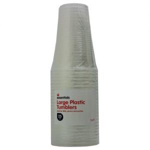 Essentials Disposable Cups Large Plastic Tumblers