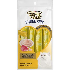 Fancy Feast Puree Kiss Cat Food Tuna Chicken Flakes