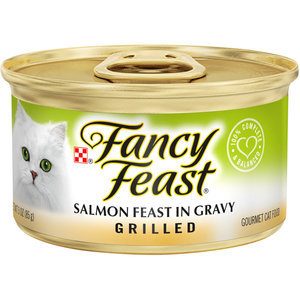 Fancy Feast Wet Cat Food Grilled Salmon Feast In Gravy