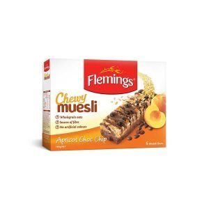 Flemings Chewy Muesli Bars Apricot Chocolate Chip 180g