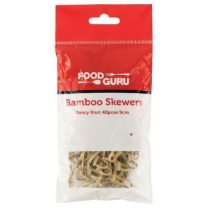 Food Guru Skewers Bamboo Fancy Knot 9cm