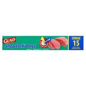 Glad Snaplock Plastic Bags Storage 26cmx38cm