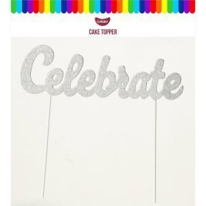 Go Bake Cake Toppers Silver Celebrate