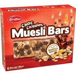 Griffins Muesli Bars Chocolate Chippie 180g