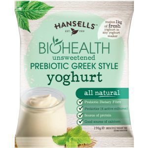 Hansells Biohealth Yoghurt Base Unsweetened Prebiotic Greek