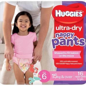 Huggies Ultra Dry Nappy Pants Girl 15+ Kgs Size 6