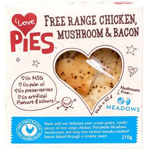 I Love Pies Chilled Single Pie Chicken, Bacon & Mushroom
