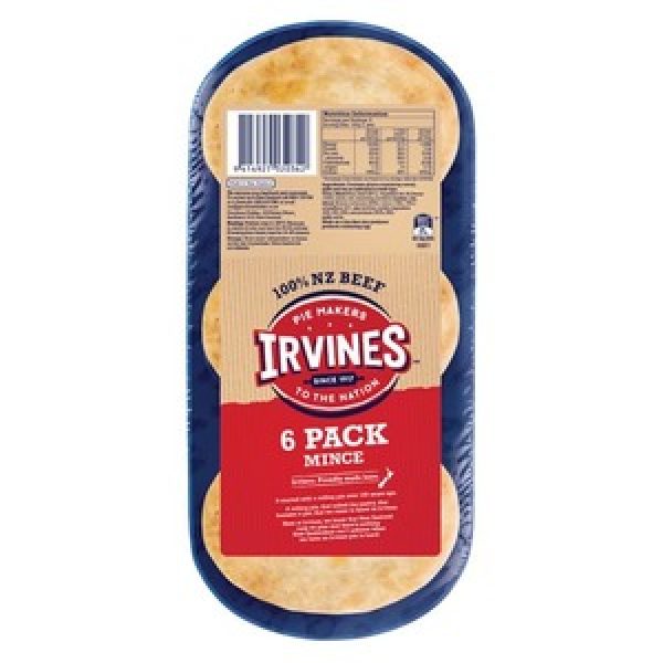 Irvines Chilled Pie 6pk Mince
