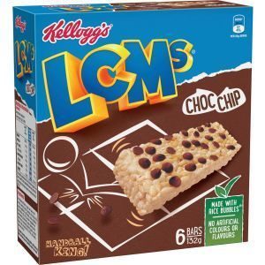 Kelloggs Lcms Cereal Bars Choc Chip Rice Bubbles 132g