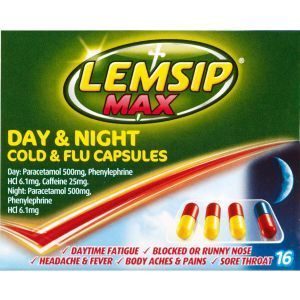 Lemsip Max Cold & Flu Cold Remedy Day & Night Capsules