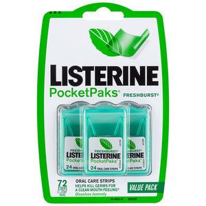 Listerine Pocket Packs Breath Freshener Freshburst
