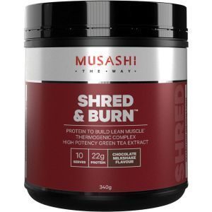 Musashi Shred & Burn Protein Powder Chocolate