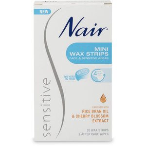 Nair Hair Removal Mini Wax Strips Sensitive
