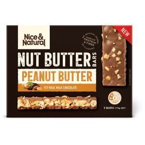Nice & Natural Nut Butter Bar Peanut Milk Choc