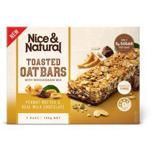 Nice & Natural Oat Bars Muesli Bars Peanut Butter/milk Choc 150g