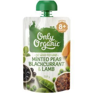 Only Organic Stage 3 Baby Food Peas, Blackcurrant & Lamb