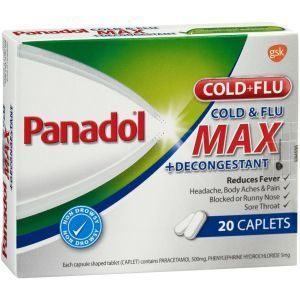Panadol Cold & Flu Max Cold Remedy + Decongestant Caplets