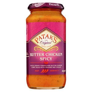 Pataks Simmer Sauce Spicy Butter Chicken Sauce