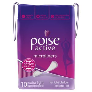 Poise Active Womens Incontinence Liners Micro Liners Extra Light
