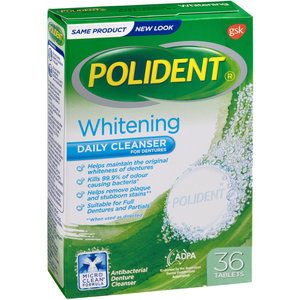 Polident Denture Clean Whitening Tabs