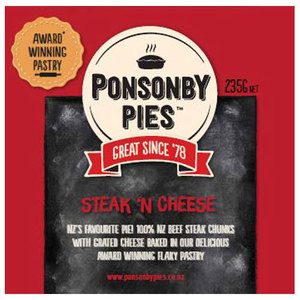 Ponsonby Chilled Single Pie Steak & Cheese