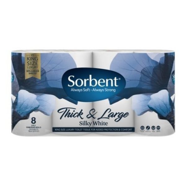 Product Listing - Sorbent Thick & Large Silky White Tissue