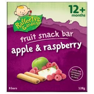 Raffertys Garden Fruit Snack Bar Fruit Apple & Raspberry 128g