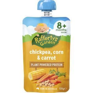 Raffertys Garden Plant Protein Baby Food Chickpea, Corn & Carrot