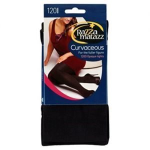 Razzamatazz Curvaceous Opaques Pantyhose Petite Black 120 Denier Sz 1