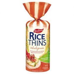 Real Foods Rice Thins Crispbread Wholegrain
