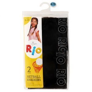 Rio Netball Knickers Black Size 8-10
