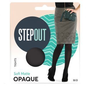 Stepout Du Jour Opaque Tights Tall Black 50 Denier