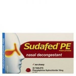 Sudafed Pe Cold Remedy Decongestant