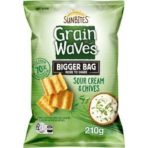 Sunbites Grainwaves Corn Snacks Sour Cream & Chives