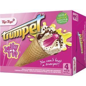 Tip Top Trumpet Ice Cream On Cone Jelly Tip 440ml