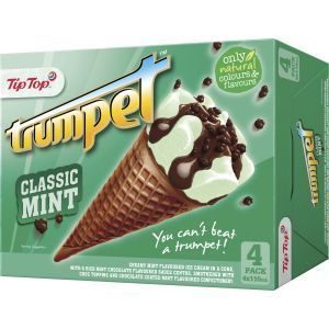 Tip Top Trumpet Ice Cream On Cone Mint