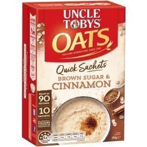 Uncle Tobys Quick Sachets Oat Singles Brown Sugar & Cinnamon 350g