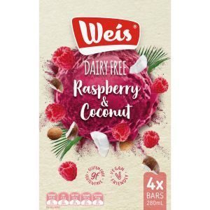 Weis Dairy Free Ice Cream On Stick Raspberry & Coconut 280ml