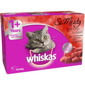 Whiskas Oh So Meaty Cat Food Meaty Cuts In Gravy 85g