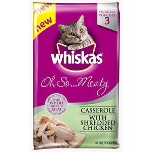 Whiskas Oh So Meaty Cat Food Shredded Chicken