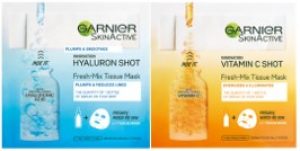 Garnier Fresh Mix Tissue Masks – Hyaluronic Shot / Vitamin C Shot