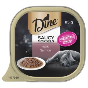Dine Wet Cat Food Saucy Morsels With Salmon 85g