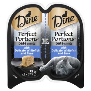 Dine Perfect Portions Wet Cat Food Pate Entree Whitefish & Tuna