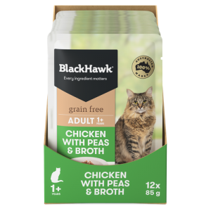 Black Hawk Chicken with Peas & Broth Wet Cat Food