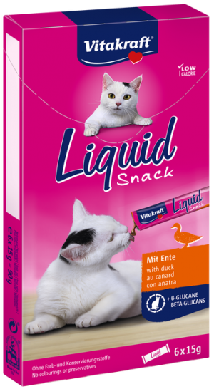 Vitakraft Liquid Snack Duck + Beta-Glucans Cat Treat